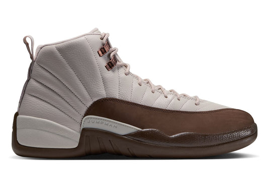 Air Jordan 12 Fireside CT8013-105 in Light Orewood Brown and Cacao Wow, right side view