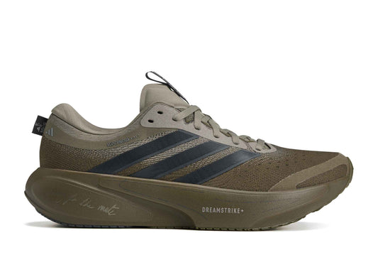 Adidas Song For The Mute Supernova Rise 3 shoe in the Trace Olive and Carbon colorway, men's footwear
