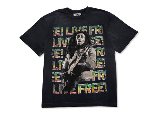 Barriers Irie Ringer Tee in Vintage Black