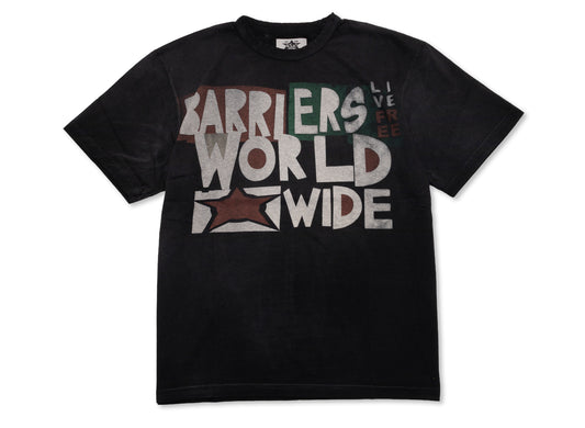 Barriers Worldwide Ringer Tee in Vintage Black