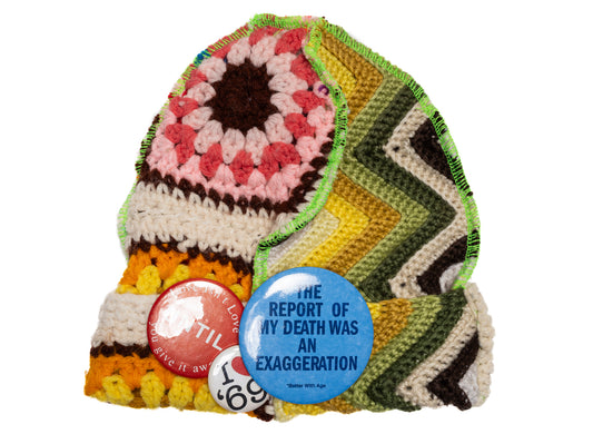 Better With Age Nane's Bespoke Chapeau in Multi, unisex handmade cap