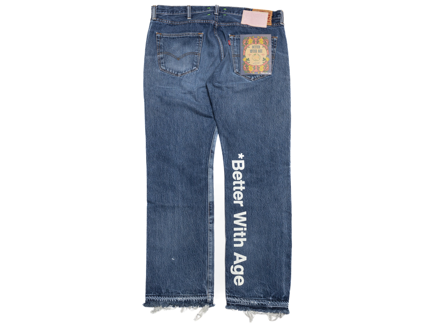 Better With Age Wedding Laser Denim in Indigo, men's denim jeans, view 2