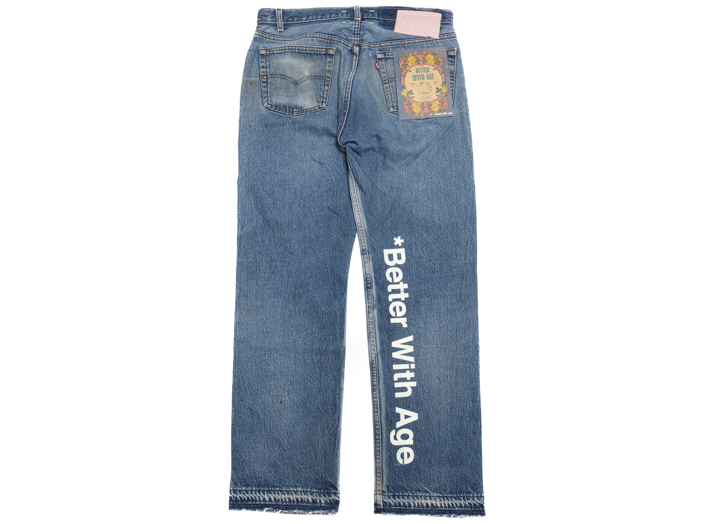 Better With Age Wedding Laser Denim in Indigo, men's denim jeans, view 2