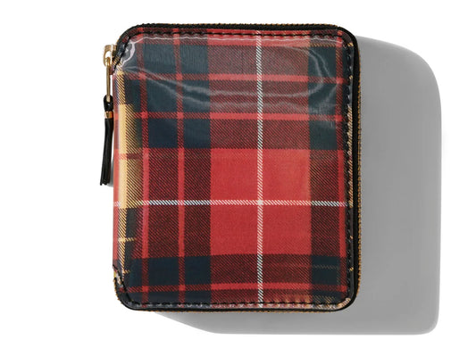 Comme des Garçon Lenticular Tartan SA2100 Wallet 'Red/Yellow'