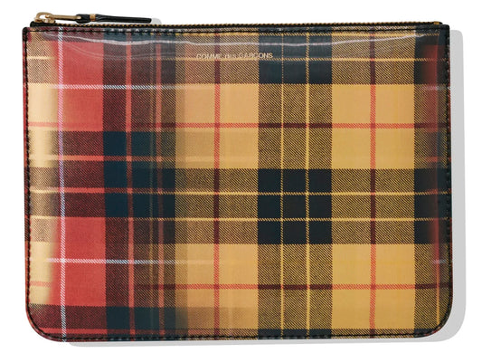Comme des Garçon Lenticular Tartan SA5100 Wallet 'Red/Yellow'