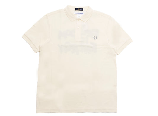 Comme des Garçons SHIRT x Fred Perry Energy is Freedom Polo Shirt in Cream