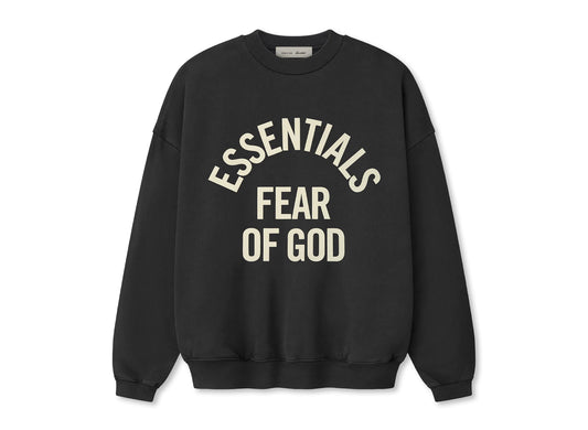Fear of God Essentials Campus 90's Crewneck Sweatshirt 'Faded Black'
