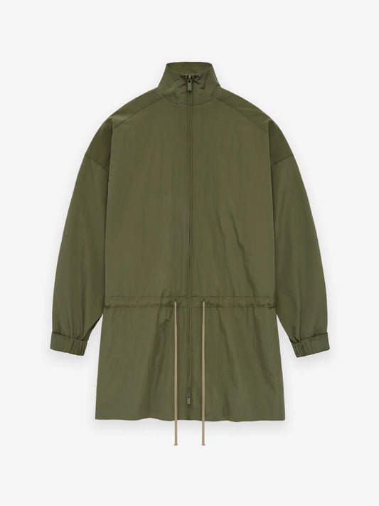Fear of God Essentials Ripstop Mockneck Anorak in Military - Damaged
