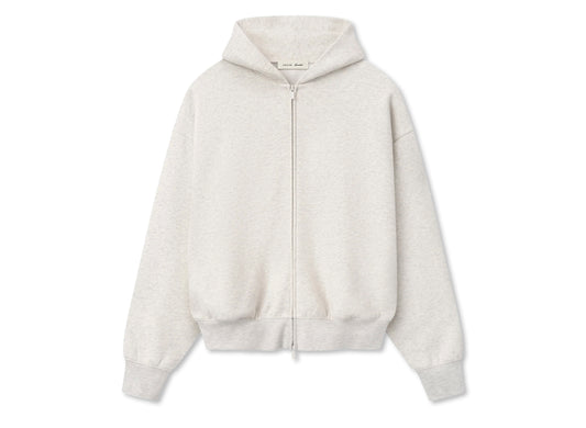 Fear of God Essentials Signature Classic Full Zip Hoodie 'Oatmeal Heather'