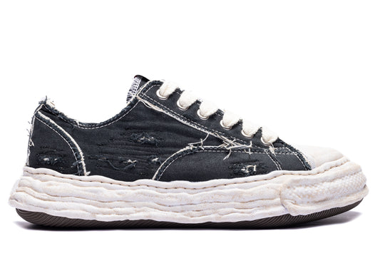 Maison Mihara Yasuhiro "PETERSON23" OG Sole Ripped Overdye Canvas in Black