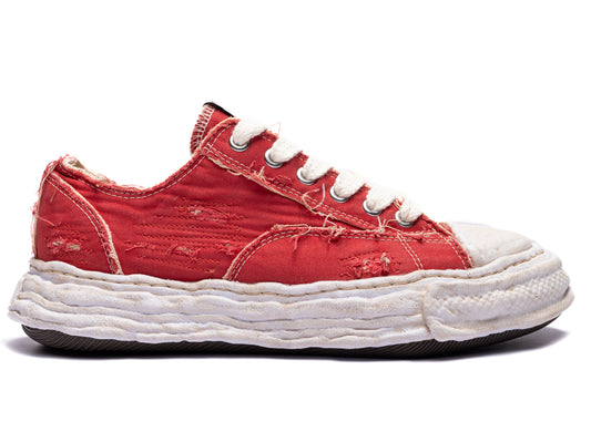 Maison Mihara Yasuhiro "PETERSON23" OG Sole Ripped Overdye Canvas in Red