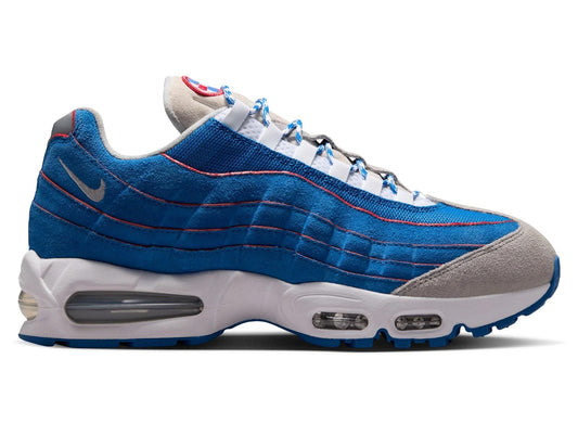 Nike Air Max 95 Big Bubble in Blue Sapphire / Metallic Silver - lateral