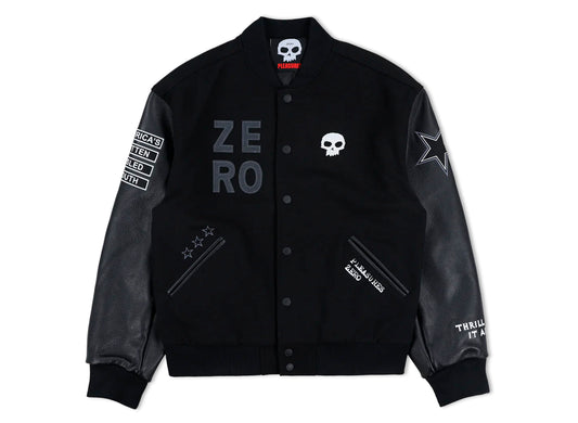 Pleasures x Zero Varsity Jacket in Black