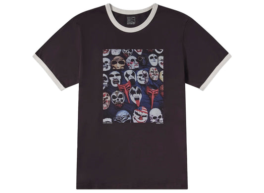 Rassvet PACCBET CDMX Ringer Tee in Brown, men's cotton t-shirt with contrast trim