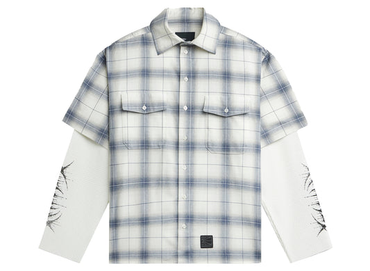 Rassvet PACCBET Doom Waffle Work Overshirt in Grey, men's long-sleeve overshirt