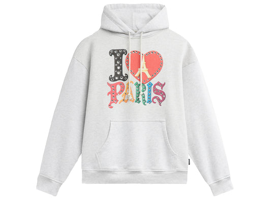 Rassvet PACCBET Jewel Hoodie in Ash Grey, men's fleece hooded sweatshirt