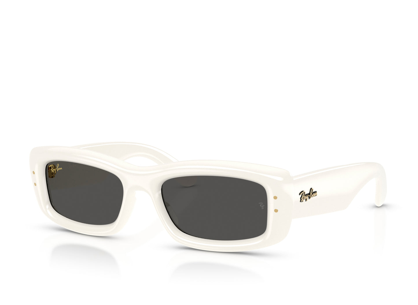 Ray Ban A$AP Rocky Kiliane Puffer Sunglasses in Full Cream w/ Ultra Black — view 6