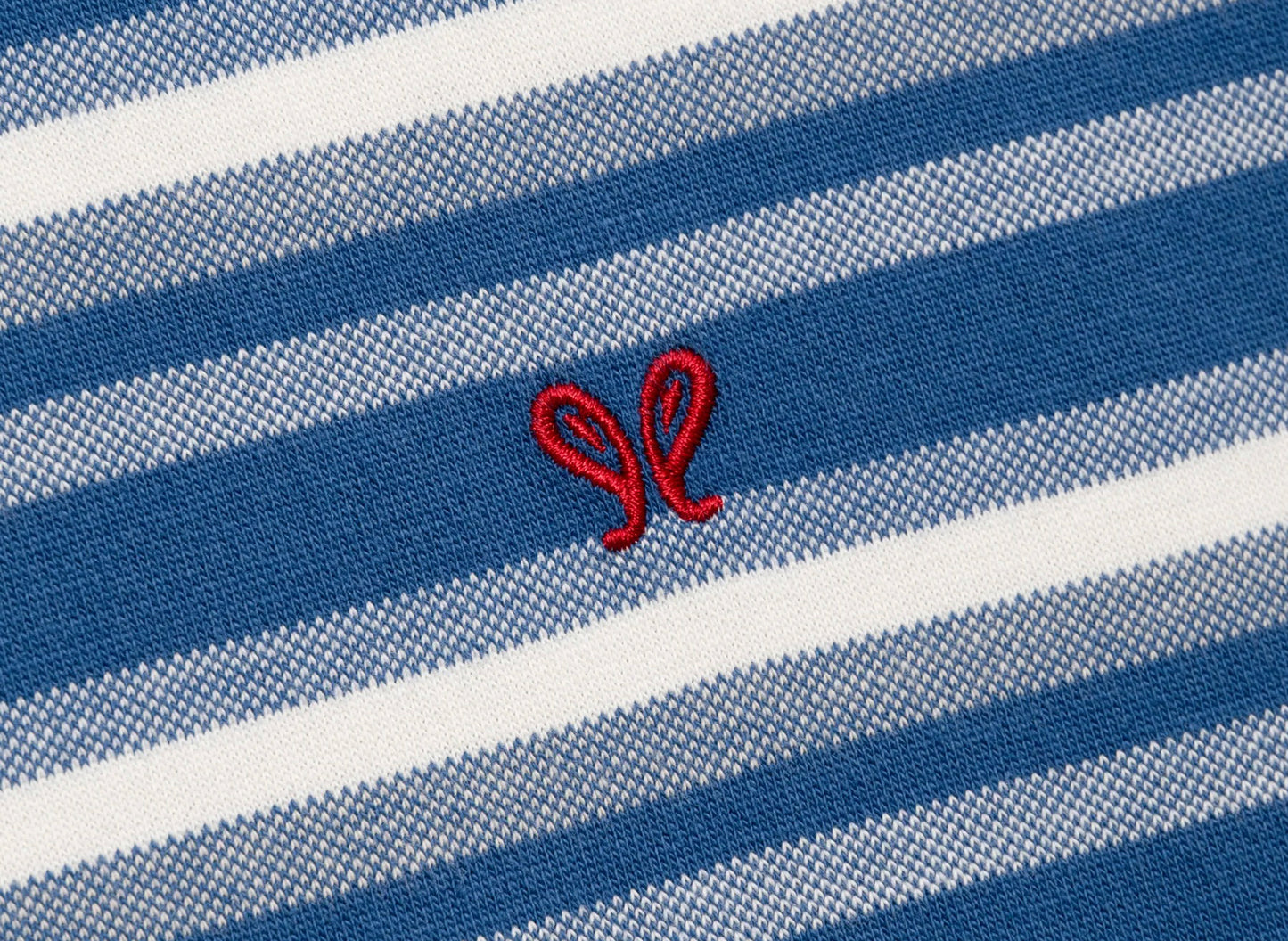 Rhude Fontaine Striped LS Polo in Bordeaux - view 4