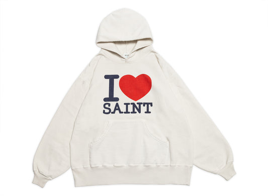 Saint Michael 'I Love Saint' Hoodie in White