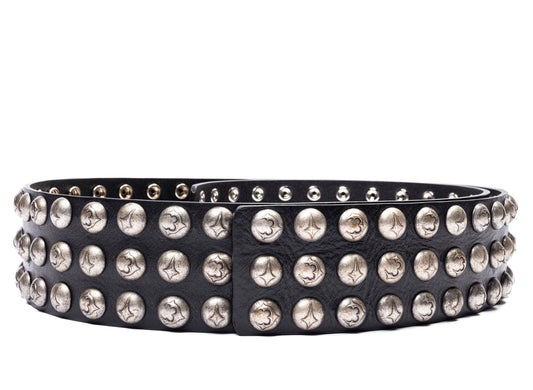 Thug Club Heavy Weight Belt in Black, studded strap