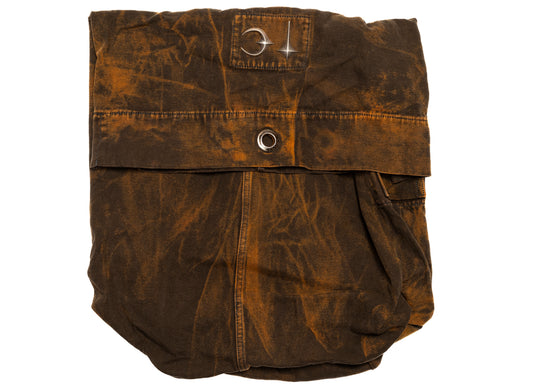 Thug Club Two Tone Washed Canvas Duffle Bag in Olive, folded bag