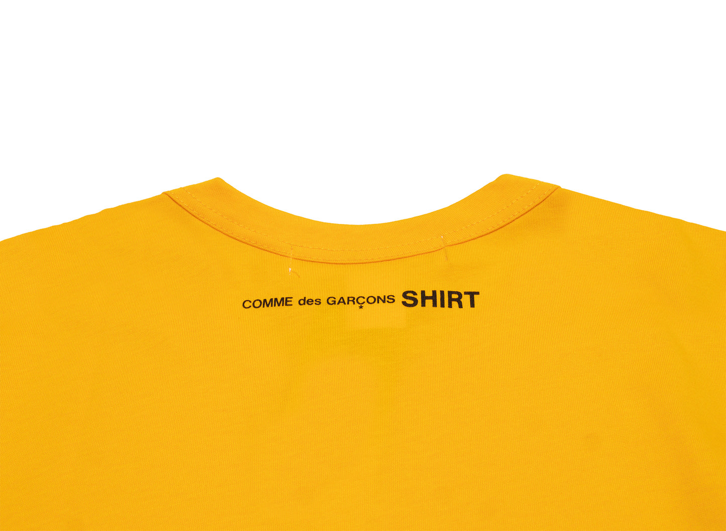 Comme des Garçons SHIRT Logo Tee Oversized in Yellow