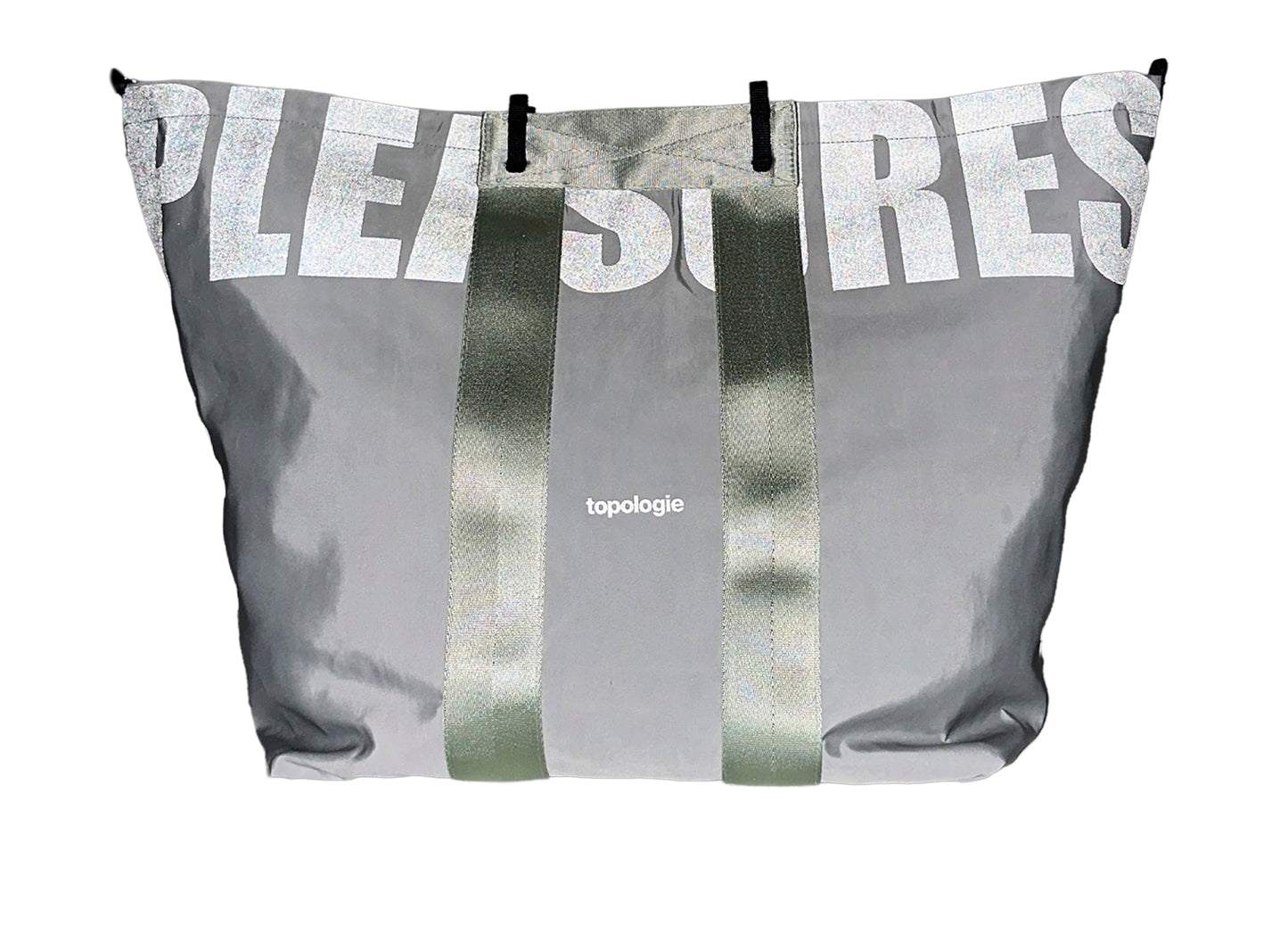 Pleasures x Topologie Summit Reversible Tote in Black / Gray