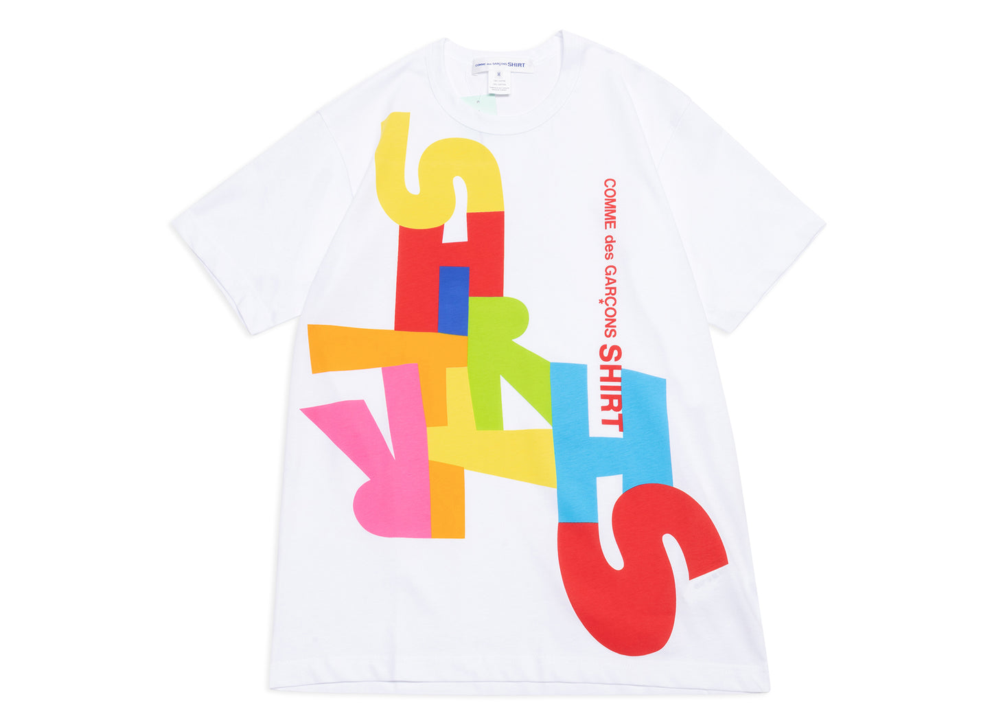 Comme des Garçons SHIRT Camiseta de punto en blanco / estampado