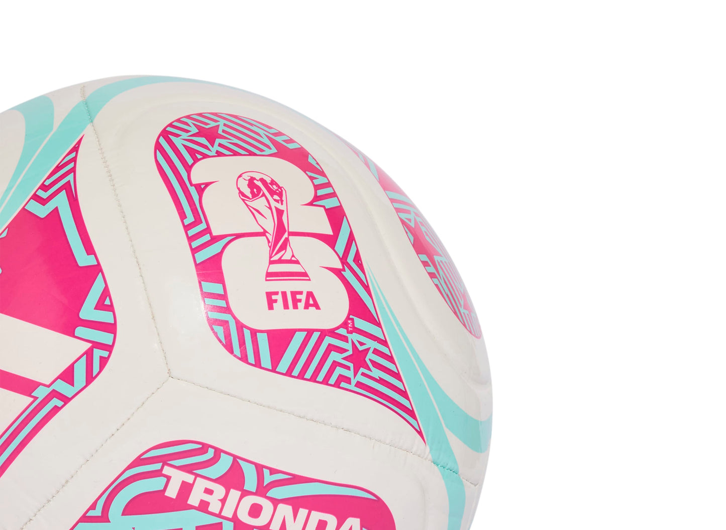 Balón Adidas Trionda Club Copa Mundial de la FIFA en blanco/rosa