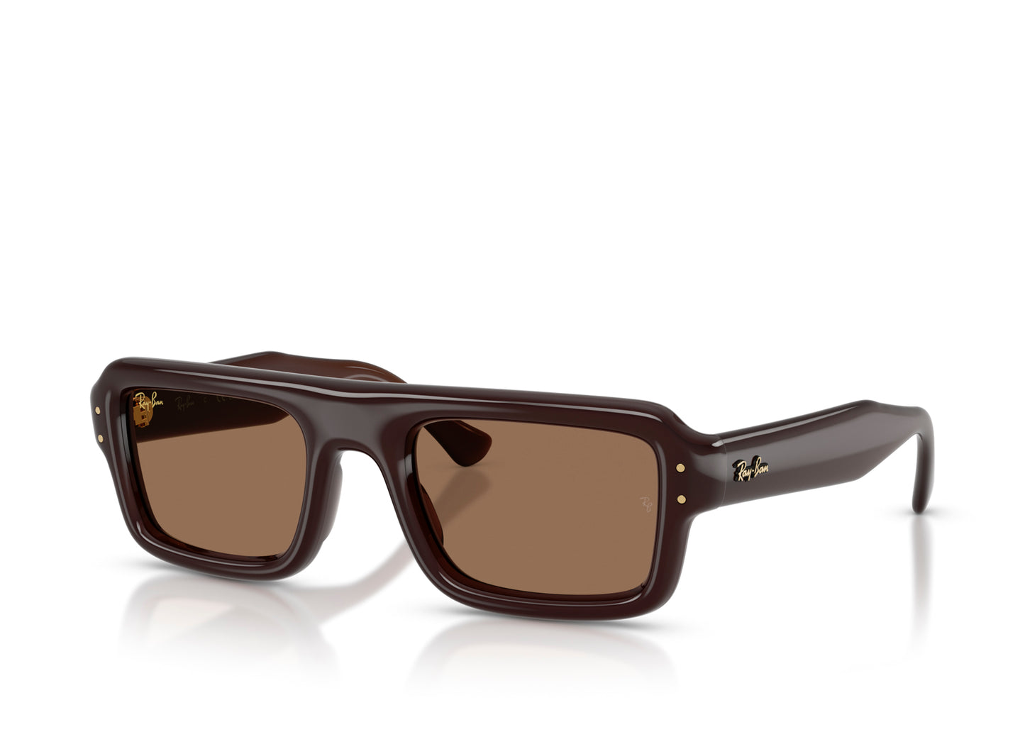 Ray Ban A$AP Rocky Flacko Puffer Sonnenbrille in Transparent Dark Brown mit Dark Brown PA Bio
