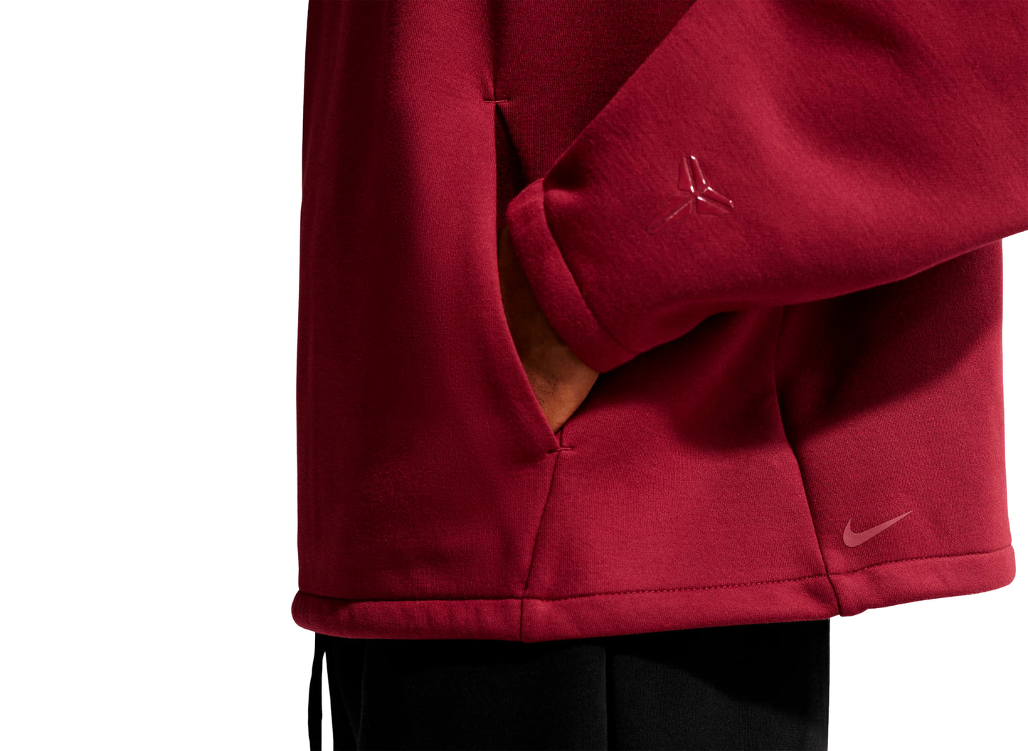 Nike Kobe Dri-FIT Fleece Pullover Basketball-Hoodie in Team Red