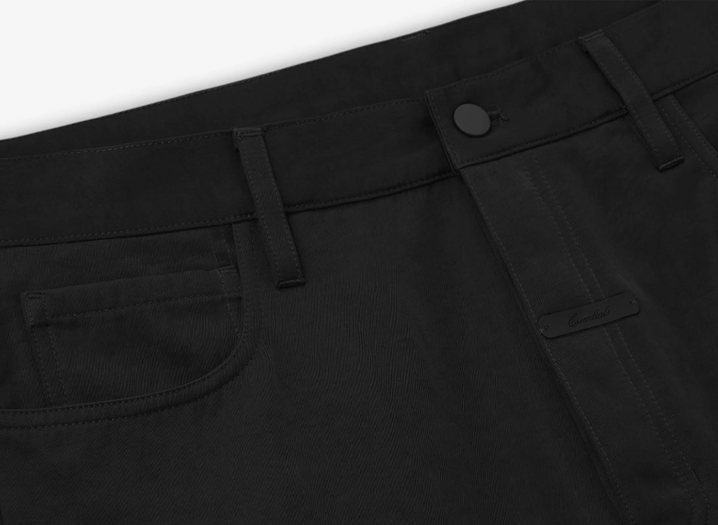 Fear of God Essentials Textured Nylon 5 Pocket Pant 'Vintage Black'