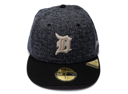 New Era Tweedy Cotton 59Fifty PC Detroit Tigers Fitted Hat in Schwarz