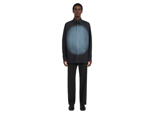 Maison Margiela MM6 Langarmhemd mit Sprayprint in Anthrazit