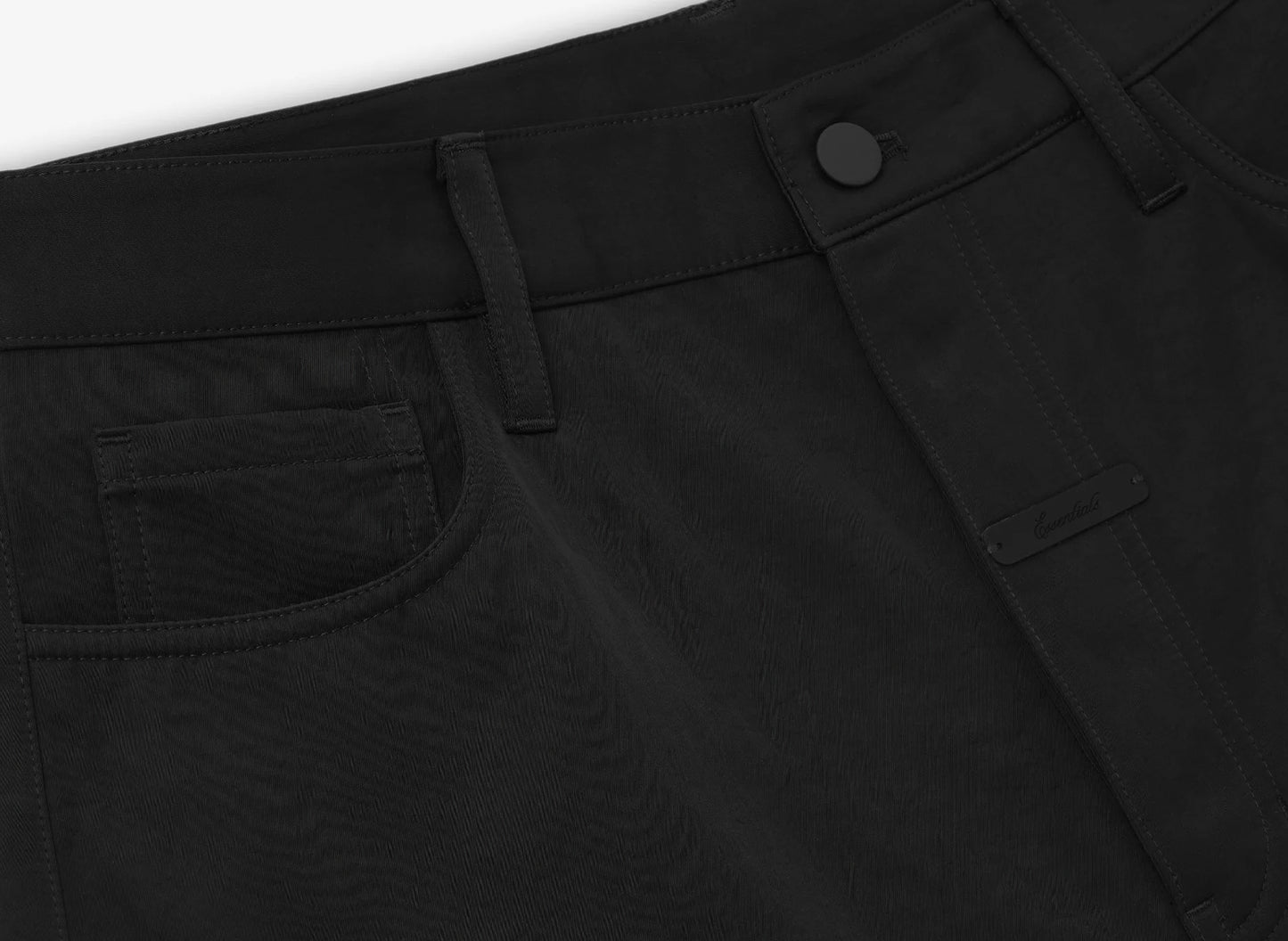 Fear of God Essentials Textured Nylon 5 Pocket Short 'Vintage Black'