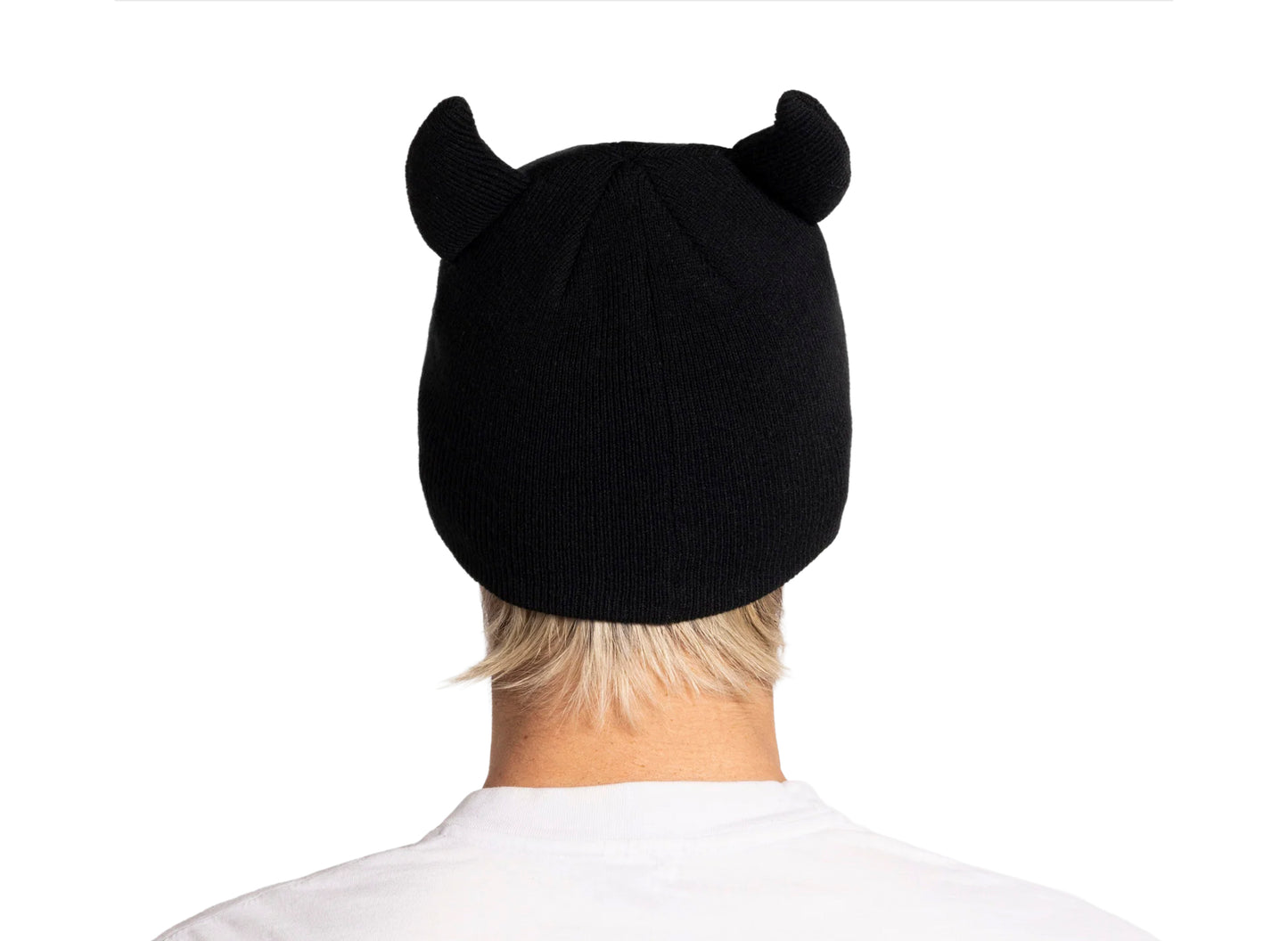 Pleasures Horns Skully Beanie in Black