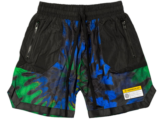 INDVLST Batik-Mesh-Shorts