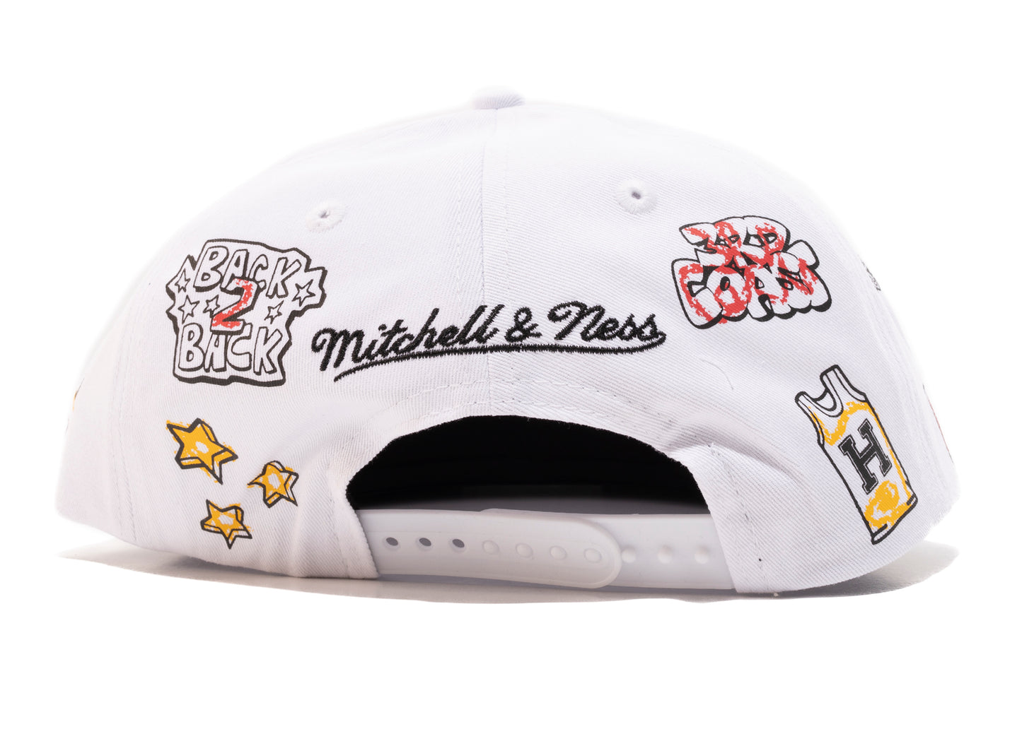 Gorra snapback de los Rockets de la NBA dibujada a mano de Mitchell & Ness