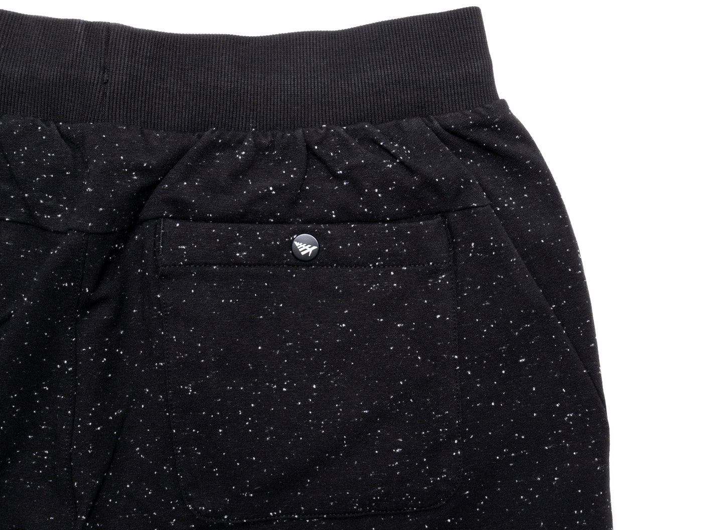 Paper Planes Gesprenkelte Shorts in Schwarz