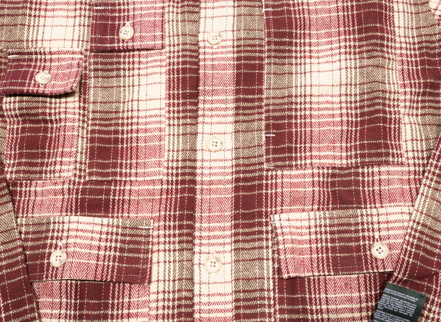 Camisa de franela Reese Cooper Cargo Pocket en rojo