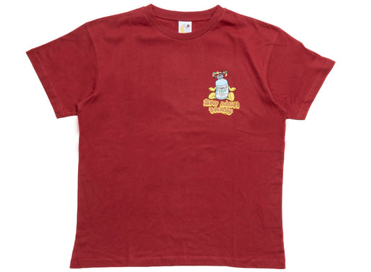 Camiseta Estampada Sky High Farm Flatbush en Color Borgoña