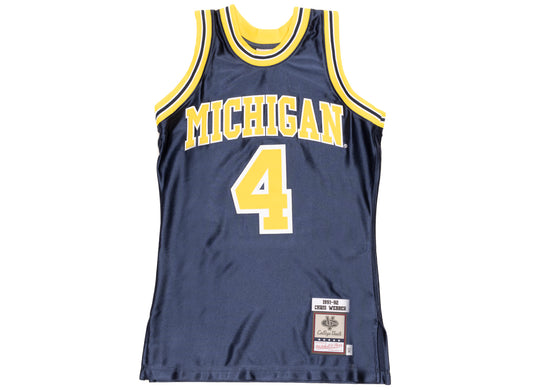 Mitchell & Ness NCAA Michigan 1991 Chris Webber Road Trikot