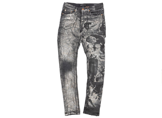 Purple Brand Washed Black Iridescent Pearl Jeans
