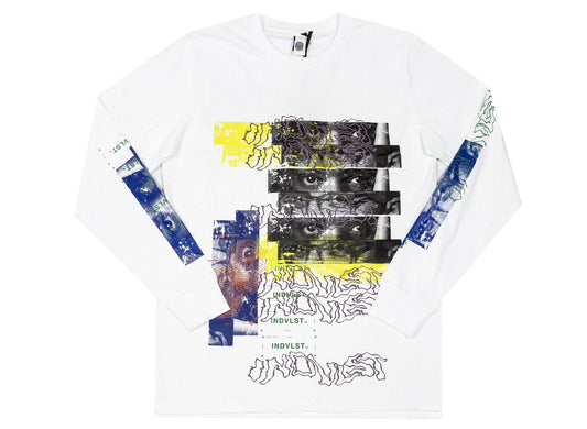 INDVLST Visions Hand Printed Longsleeve 'White'