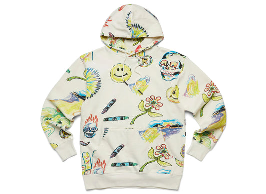 Market Smiley Coloring Book AOP Hoodie
