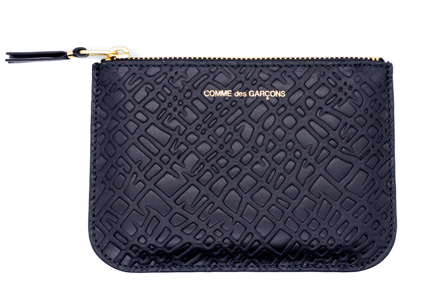 Comme des Garçon geprägte Wurzelbrieftasche in Schwarz