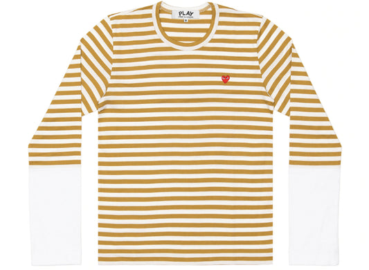 Comme des Garçons PLAY Langarmshirt mit Farbblock-Streifen
