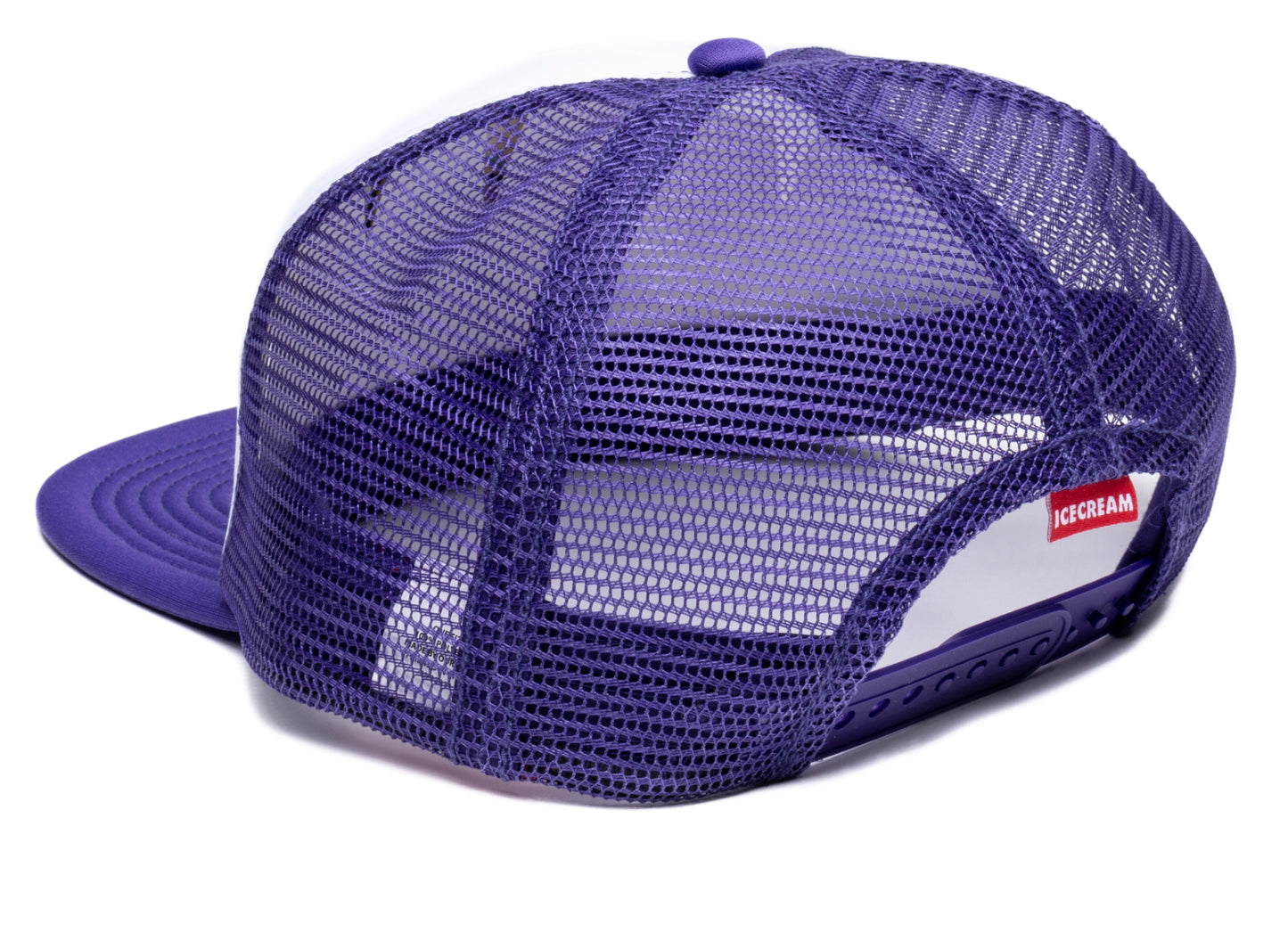 Ice Cream Skully Trucker Hat in Violet