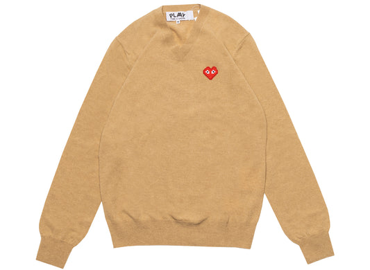 Comme des Garçons Play x Invader V-Ausschnitt Pullover