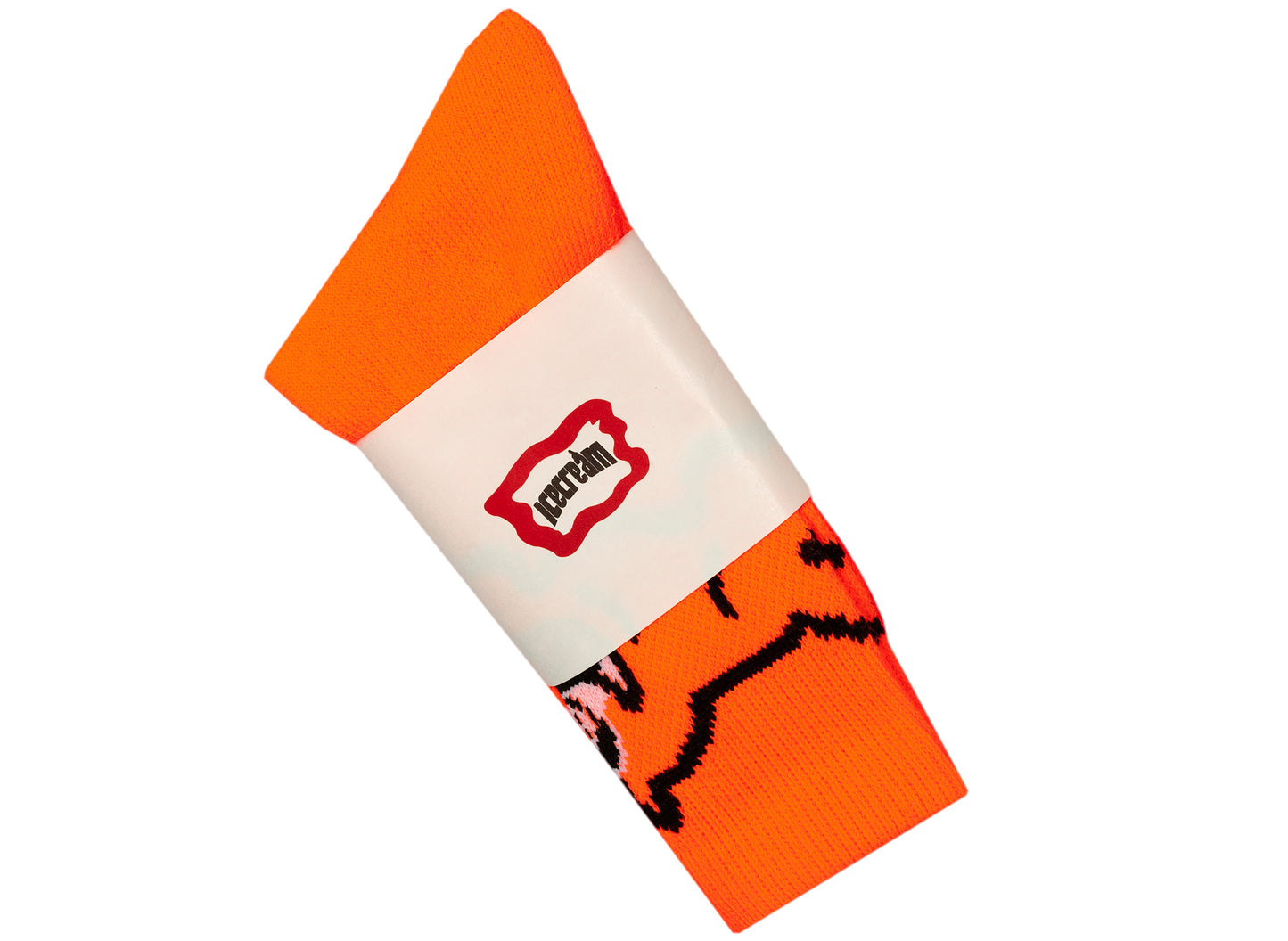 Calcetines con estampado de helado en rojo